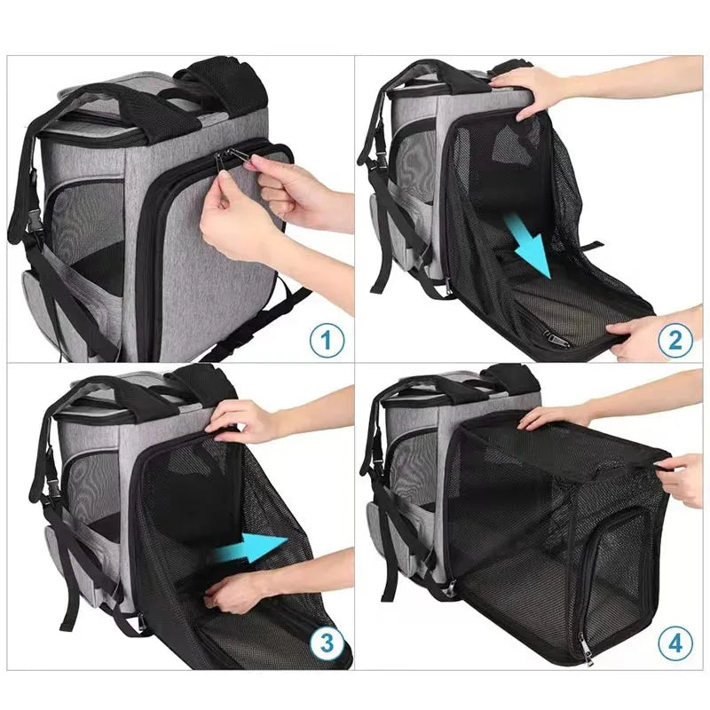 Mochila Transporte Pet Expansível Respirável