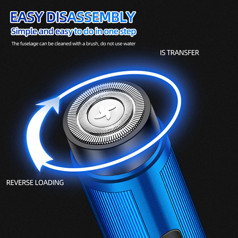 Mini Barbeador Elétrico Portátil Recarregável