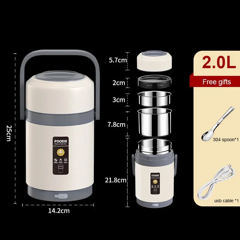 Marmita Elétrica USB Térmica 65°C